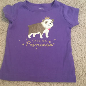 EUC Carters Purple Princess TShirt Size: 12M